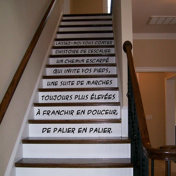 Exemple de stickers muraux: L'escalier